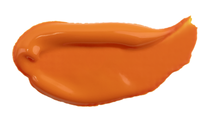 Orange paint smudge textured png brush stroke creative art graphic