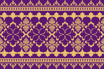 Abstract fabric pattern design, purple, yellow, non-abstract flower, hole pattern design for fabric pattern, pants, pillows, blankets and more.