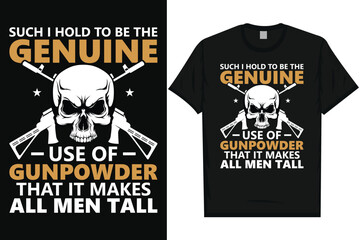 Guns typography graphics tshirt design