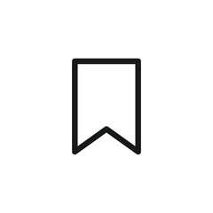 Bookmark icon, save sign isolated. Vector