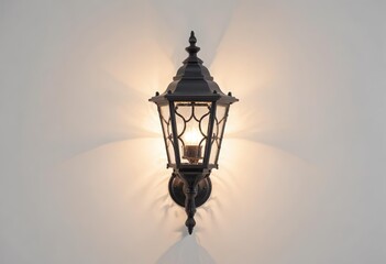 vintage street lamp on the wall