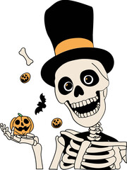 Halloween Skeleton Trick or Treat