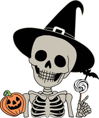 Halloween Skeleton Trick or Treat