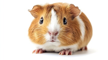 Guinea pig isolated on white : Generative AI