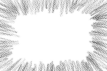 Pencil scratch png frame, transparent background