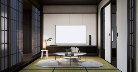 Cabinet wall in living room interior modern minimalist style.