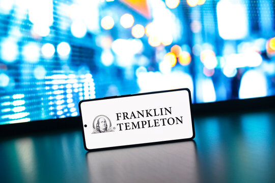 August 23, 2024, Paraguay. In this photo illustration, the Franklin Resources, Inc. (Franklin Templeton Investments) logo is displayed on a smartphone screen.