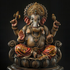Obraz premium Colorful lord ganesha sculpture