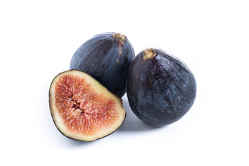 Fresh figs isolated on white background