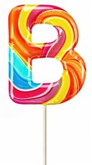 Letter "B" in the form of an inflatable balloon on a stick /