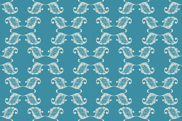 Ikat floral vintage design embroidary seamless pattern on background vector illustration.Ikat ethnic oriental embroidery traditional.Indian Ikat pattern Aztec style retro. design for texture,fabric.