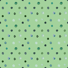 Seamless pattern with Easter motif assembled from watercolor components.