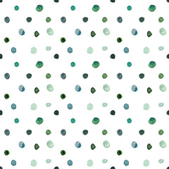 Seamless pattern with Easter motif assembled from watercolor components.