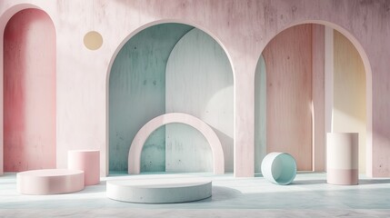 Abstract Minimalist Archway Background.