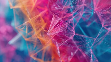 beautiful bright background of colorful rainbow mesh
