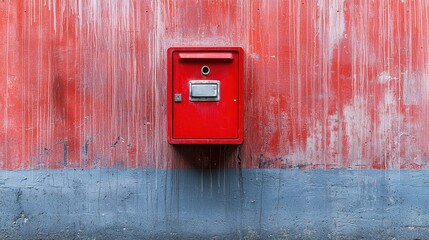 Empty red emergency box 