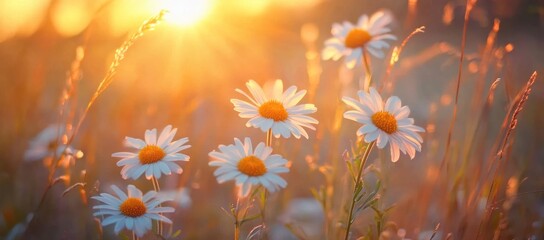 Daisies in the Golden Hour