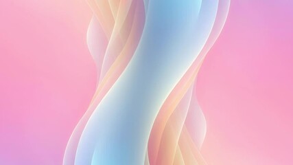 4K Colorful abstract waves in a soft, futuristic design with blue and pink hues, creating a textured, flowing pattern