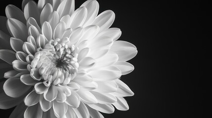 Obraz premium Black and White Chrysanthemum