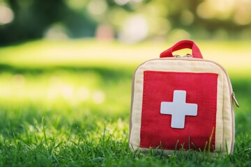 First Aid Kit on Grass