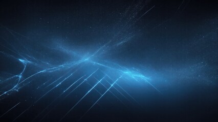 Abstract dark Gray digital background with sparkling blue light particles form into lines
