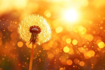Dandelion in Golden Light