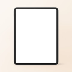 Tablet screen png mockup, 3D transparent digital device