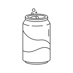 A refreshing soda can vector design, ideal for beverage, fast food,