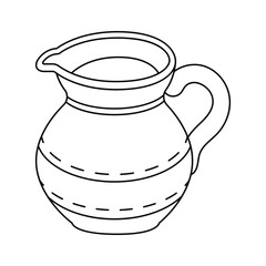 Rustic milk jug vector design, perfect for dairy, farm, and country kitchen visuals
