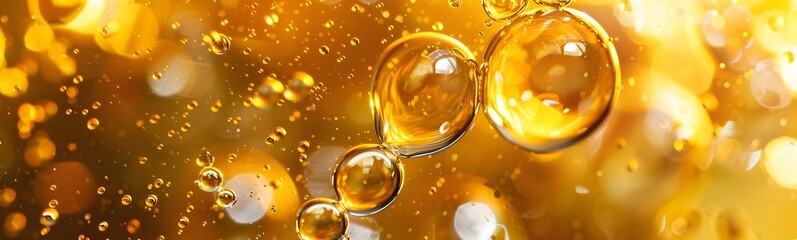 golden yellow bubble oil. 