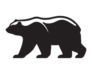 Polar bear silhouettes set, large pack of vector silhouette design, isolated white background ,Grizzly bear or polar bear silhouette flat vector icon for animal wildlife apps and websites