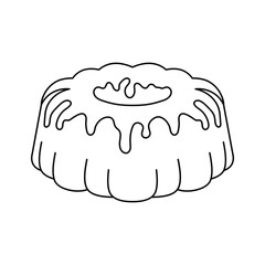 Delicious bundt cake vector design, premium icon