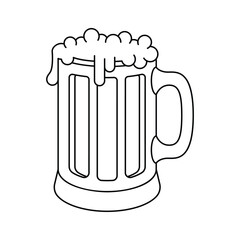Beer mug vector design in modern style, ready to use icon