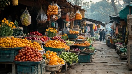 A market bustling with the energy of the local community, where traditions and daily life converge.