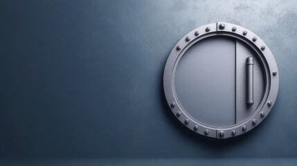 Monetary policy, vault door protecting financial assets, 3D illustration