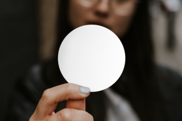 Paper sticker png transparent mockup