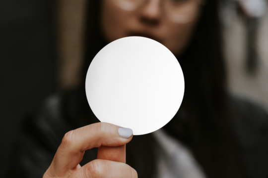 Paper sticker png transparent mockup