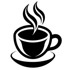 An attractive, popular, persuasive logo of a coffee cup for cafés.
