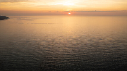 湖陵の海と夕日