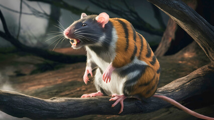 Obraz premium wild cat on the ground