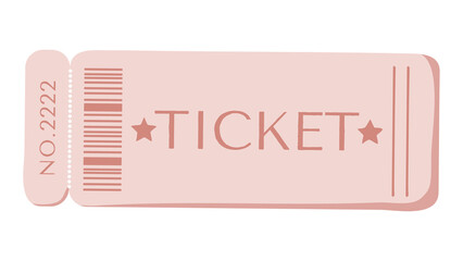 Pink ticket png movie night illustration, transparent background