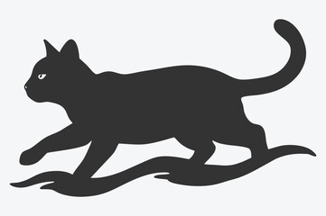 Fototapeta premium Stunning Cat Silhouette Vector Art, Perfect for Your Design Projects