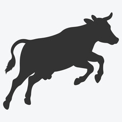 Cow Silhouette Vector, Majestic, High-Quality, and Detailed Outline Illustration for Your Creative Projects