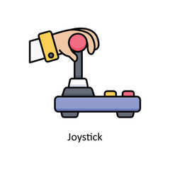 Joystick vector filled outline icon design illustration ,music equipment symbol on white background ,EPS 10 file 
