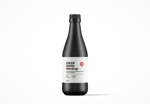 Matte Plastic Esker Bottle Mockup