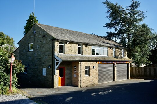 The Upper Wharfdale Fell Rescue Association Building in Grassington, North Yorkshire, England,UK. August 2024. 