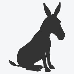 Majestic Donkey Silhouette Vector Art