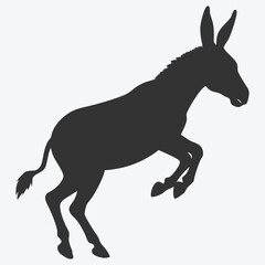 Majestic Donkey Silhouette Vector Art