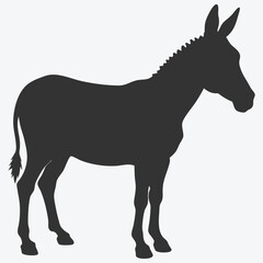 Majestic Donkey Silhouette Vector Art