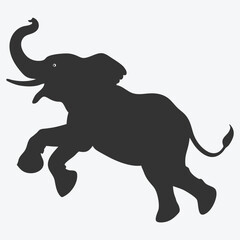 Majestic Elephant Silhouette Vector, Bold Wildlife Design in Stunning Simplicity